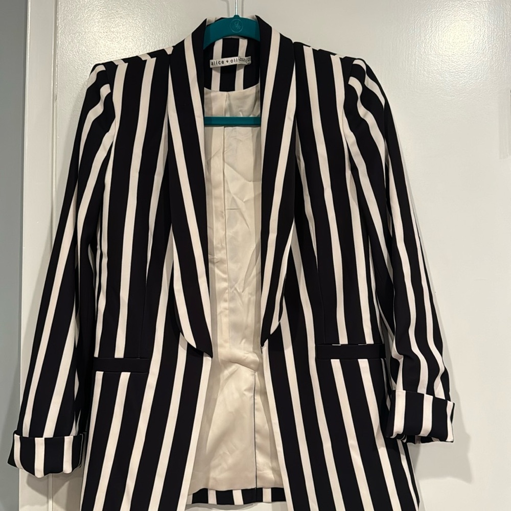 Alice & Olivia Striped Blazer